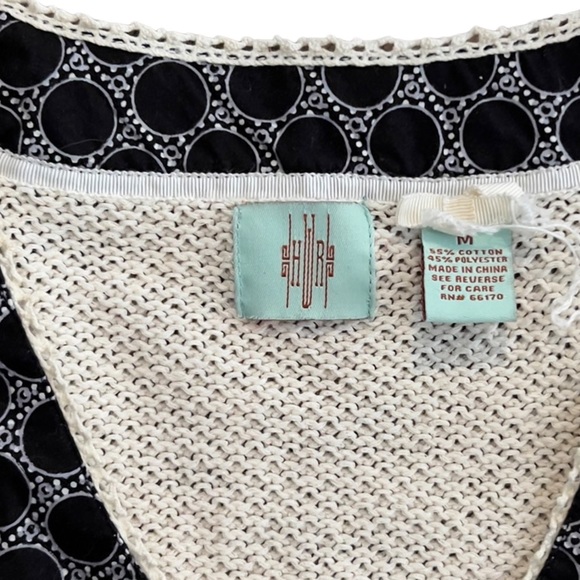 Anthropologie HWR Monogram Knit Cardigan - Picture 2 of 9